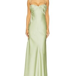 Lovers + Friends Janae Gown Sage Green